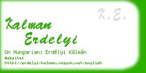 kalman erdelyi business card